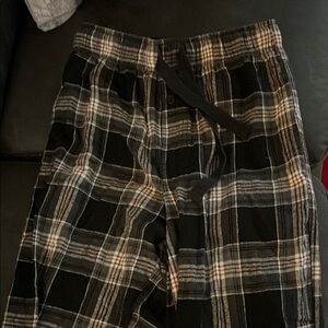 George Black and White Plaid Pants